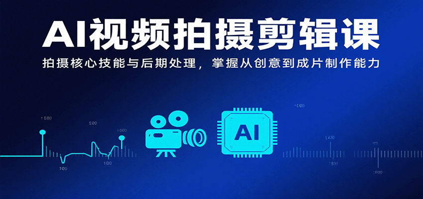 AI视频拍摄剪辑课，拍摄核心技能与后期处理，掌握从创意到成片制作能力-云推网创项目库