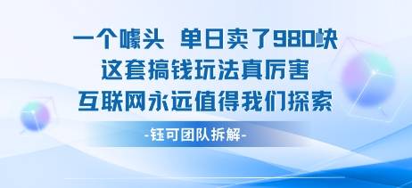 一个噱头单日卖了980米 这套搞钱玩法真厉害 互联网永远值得我们探索-云推网创项目库