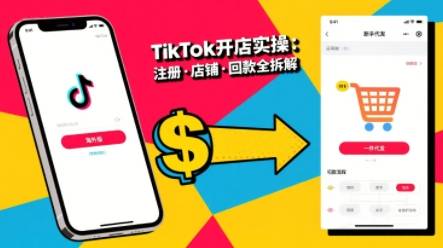 TikTok从开店到投流的进阶课，从基础实操到高阶技巧一网打尽-云推网创项目库