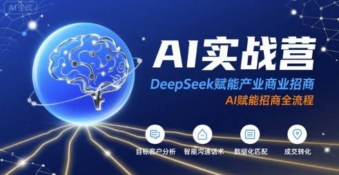 AI实战营：DeepSeek赋能产业商业招商，AI赋能招商全流程-云推网创项目库