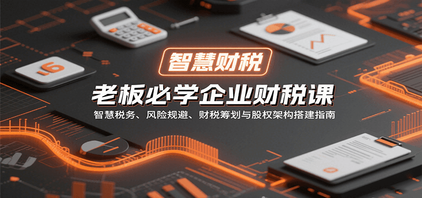 老板必学企业财税课：智慧税务、风险规避、财税筹划与股权架构搭建指南-云推网创项目库