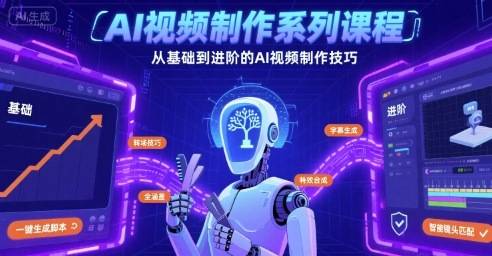 AI视频制作系列课程，从基础到进阶的AI视频制作技巧全涵盖-云推网创项目库