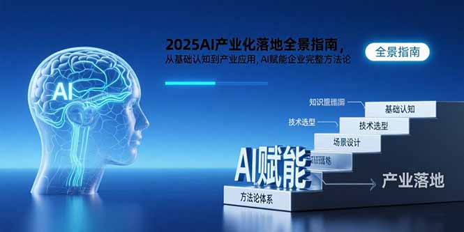 2025AI产业化落地全景指南，从基础认知到产业应用，AI赋能企业完整方法论-云推网创项目库