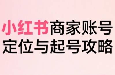 小红书电商全链路实战从定位到爆单，系统拆解小红书商家起号全流程-云推网创项目库