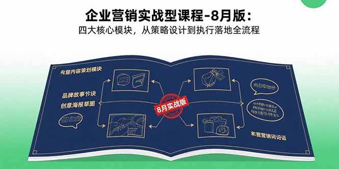 企业营销实战型课程-8月版：四大核心模块，从策略设计到执行落地全流程-云推网创项目库