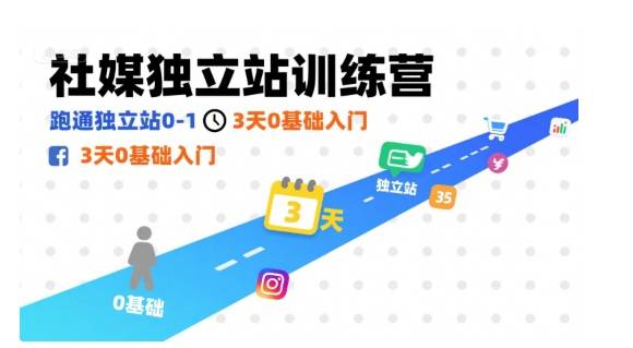 社媒独立站训练营，跑通独立站0-1，3天0基础入门-云推网创项目库