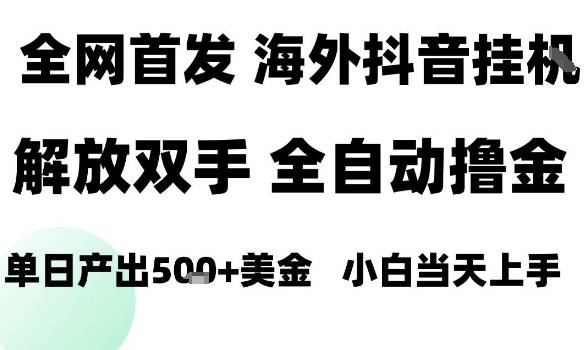 海外抖音无人直播，单日产出1.5k+，长期稳定，新手可玩，无脑操作【揭秘】-云推网创项目库