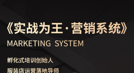 老杨·服装老板必修课《实战为王-营销系统》实现业绩被动式增长-云推网创项目库