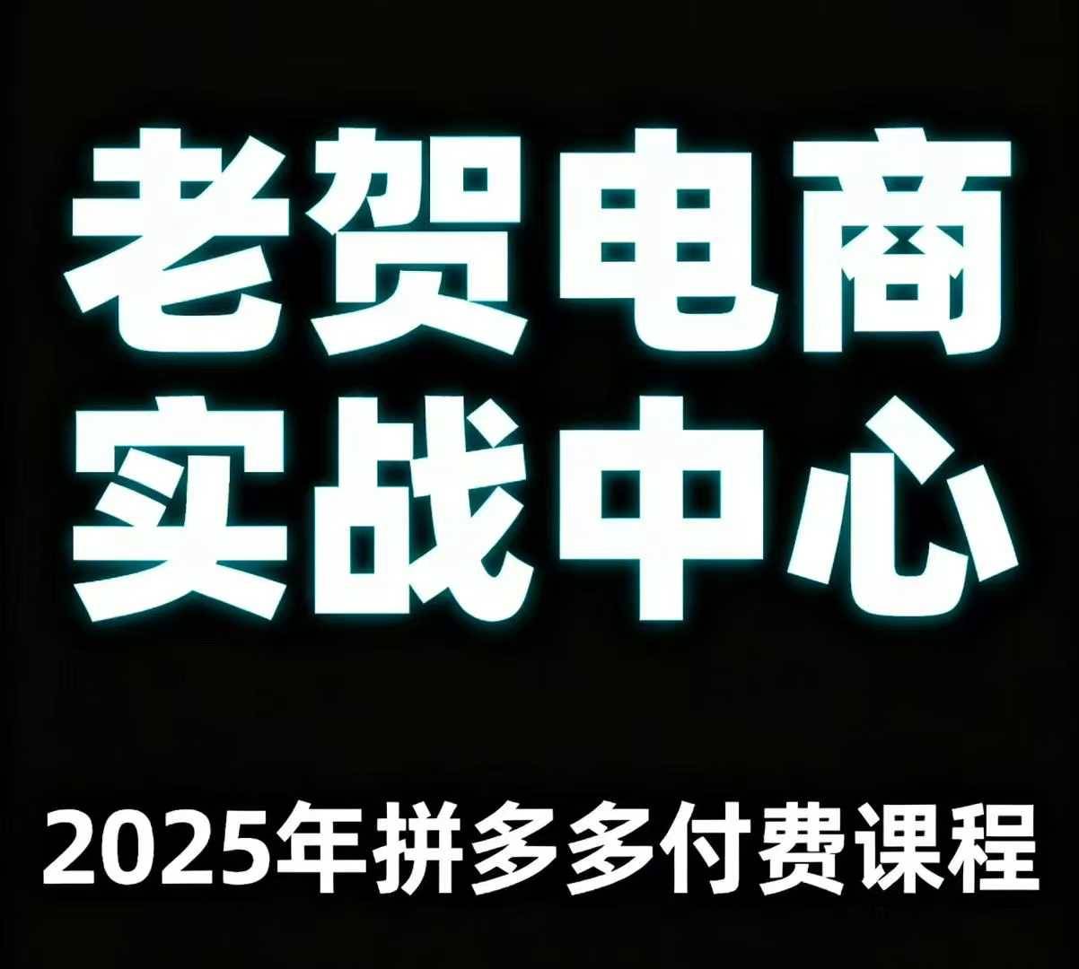 老贺电商2025年拼多多付费课程，用通俗易懂的方法告诉你多多怎么玩-云推网创项目库