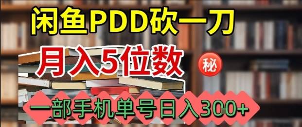 闲鱼PDD砍一刀，一部手机就可以操作，单号日入3张-云推网创项目库