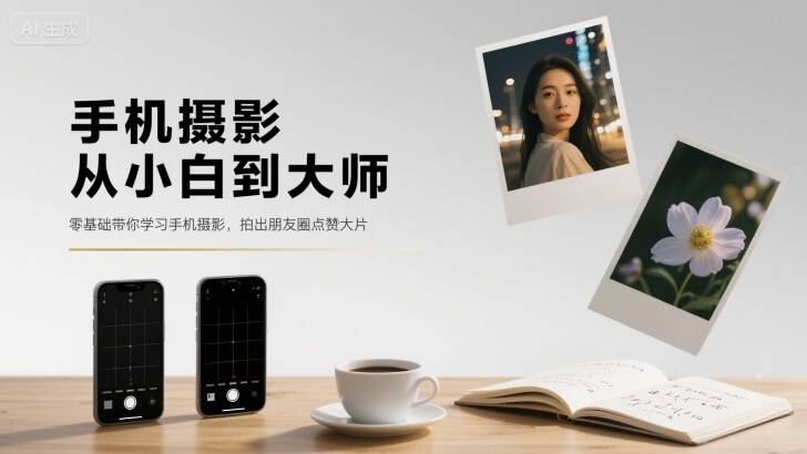 手机摄影从小白到大师，零基础带你学习手机摄影，拍出朋友圈点赞大片-云推网创项目库