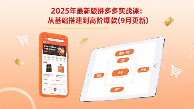 2025年最新版拼多多实战课：从基础搭建到高阶爆款(9月更新-云推网创项目库