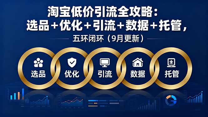 淘宝低价引流全攻略：选品＋优化＋引流＋数据＋托管，五环闭环(9月更新-云推网创项目库