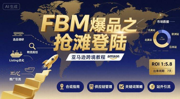 FBM爆品之抢滩登陆-亚马逊跨境教程-云推网创项目库