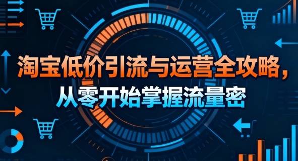 淘宝低价引流与运营全攻略，从零开始掌握流量密码-云推网创项目库