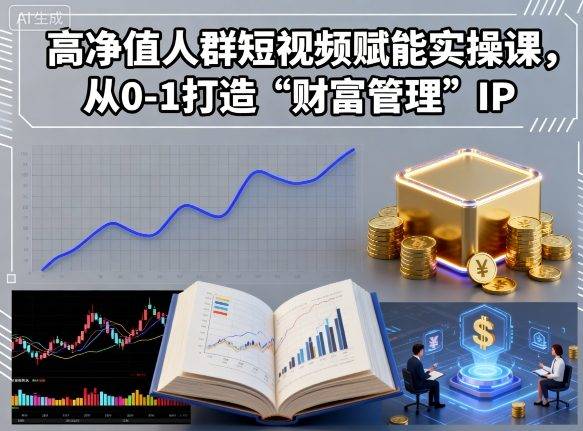 高净值人群短视频赋能实操课，从0-1打造“财富管理”IP-云推网创项目库