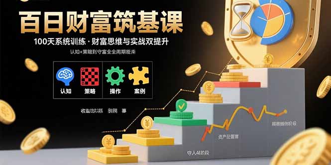 百日财富筑基课：认知+策略+实操+案例拆解  实现从创富到守富全周期能力-云推网创项目库