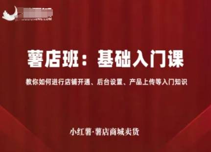 小红薯薯店商城卖货，基础入门课，教你如何进行店铺开通、后台设置、产品上传等入门知识-云推网创项目库