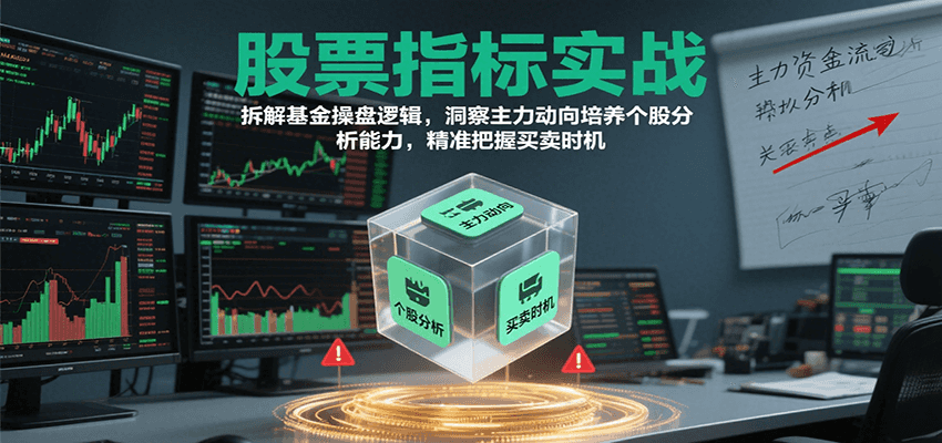 股票指标实战，基金操盘逻辑拆解，洞察主力动向培养个股分析能力把握买卖时机(更新)-云推网创项目库