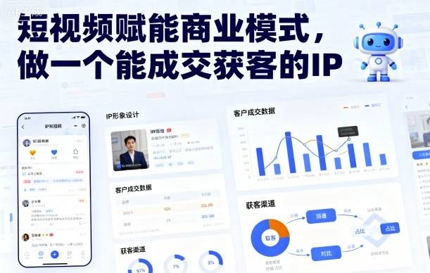短视频赋能商业模式，做一个能成交获客的IP-云推网创项目库