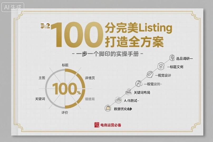 100分完美Listing打造全方案，想要完美listing必须是需要一步一个脚印的-云推网创项目库