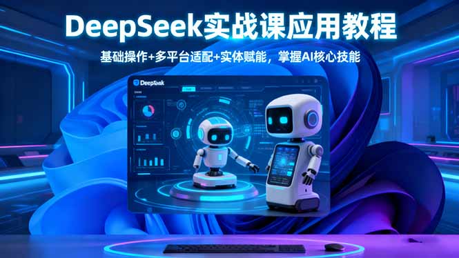 DeepSeek实战课应用教程、基础操作+多平台适配+实体赋能,掌握AI核心技能-云推网创项目库