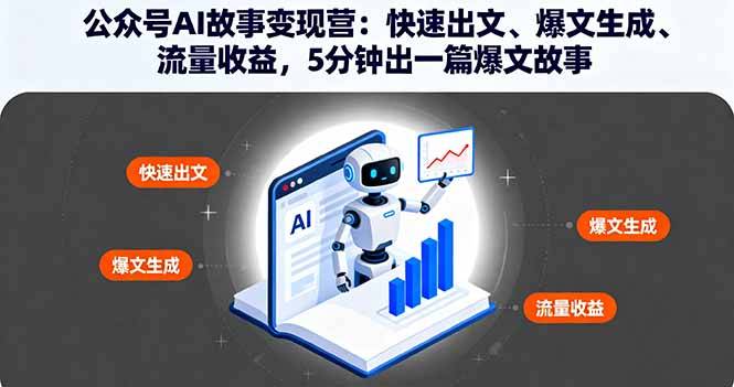 公众号AI故事变现营：快速出文、爆文生成、流量收益，5分钟出一篇爆文故事-云推网创项目库