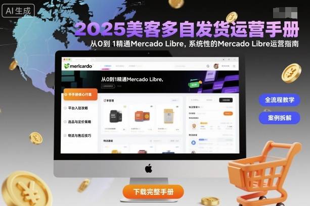 2025美客多自发货运营手册：从0到1精通Mercado Libre，系统性的Mercado Libre运营指南-云推网创项目库