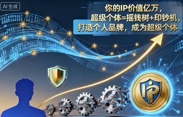你的IP价值亿万,超级个体=摇钱树+印钞机,打造个人品牌,成为超级个体-云推网创项目库