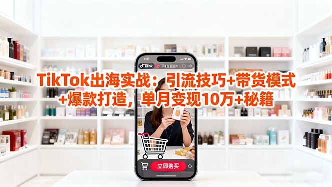 「TikTok出海实战」引流技巧+带货模式+爆款打造，单月变现10万+秘籍-云推网创项目库