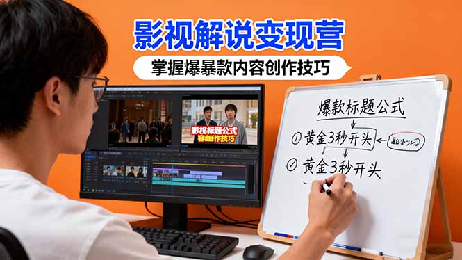影视解说变现营：通过30+实战案例爆款内容创作技巧，掌握影视解说盈利密码-云推网创项目库