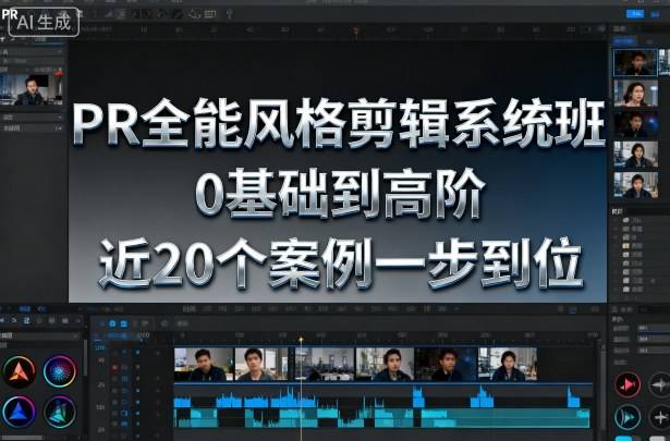 PR全能风格剪辑系统班，0基础到高阶，近20个案例一步到位-云推网创项目库