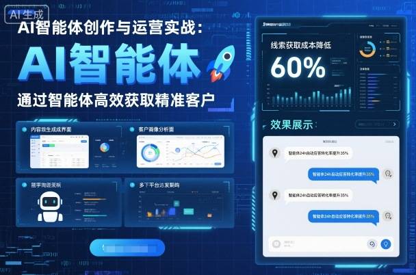 AI智能体创作与运营实战，实体门店通过智能体高效获取精准客户-云推网创项目库
