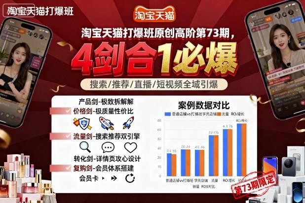 淘宝天猫打爆班原创高阶第73期，4剑合1必爆-云推网创项目库