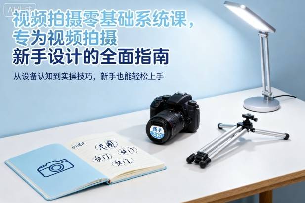 视频拍摄零基础系统课，专为视频拍摄新手设计的全面指南-云推网创项目库