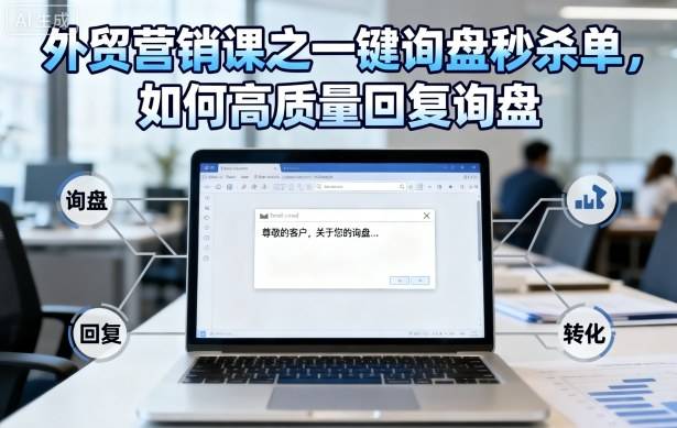 外贸营销课之一键询盘秒杀单，如何高质量回复询盘-云推网创项目库
