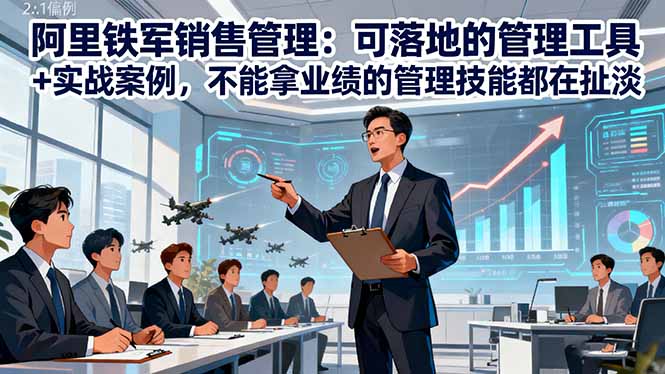 阿里铁军销售管理：可落地的管理工具+实战案例，不能拿业绩的管理都在扯淡-云推网创项目库