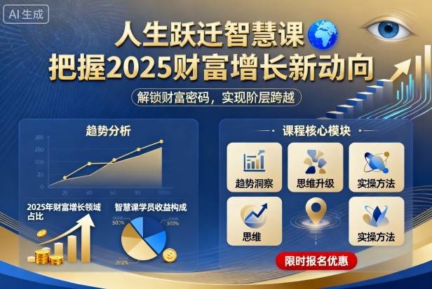 人生跃迁智慧课，把据2025财富增长新动向-云推网创项目库