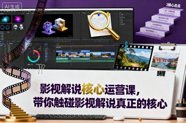 影视解说核心运营课，带你触碰影视解说真正的核心-云推网创项目库