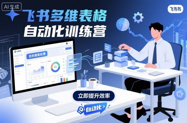 飞书多维表格自动化训练营，手把手教你告别重复处理，用多维表格开启高效办公新模式-云推网创项目库