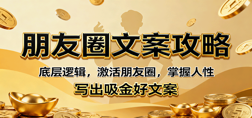 朋友圈文案攻略：底层逻辑，激活朋友圈，掌握人性，写出吸金好文案-云推网创项目库