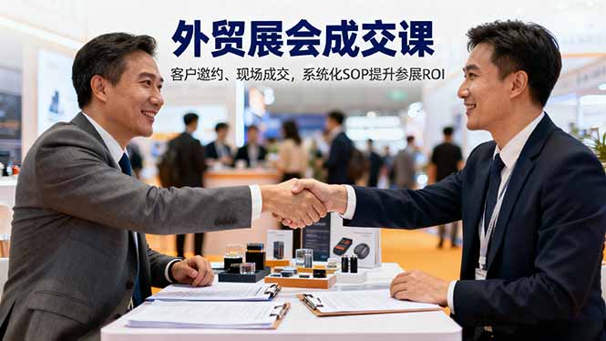 外贸展会成交课，含目标制定、客户邀约、现场成交，系统化SOP提升参展ROI-云推网创项目库