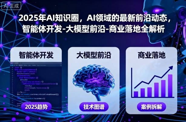 2025年AI知识圈，AI领域的最新前沿动态，智能体开发-大模型前沿-商业落地全解析-云推网创项目库