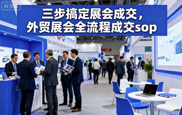 三步搞定展会成交，外贸展会全流程成交sop-云推网创项目库
