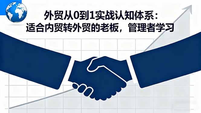 外贸从0到1实战认知体系：适合内贸转外贸的老板，管理者学习-云推网创项目库