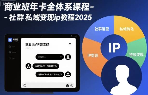 商业班年卡全体系课程-社群私域变现ip教程2025-云推网创项目库