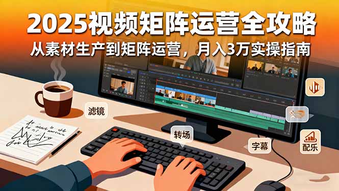 2025短视频矩阵运营全攻略：从素材生产到矩阵运营，月入3万实操指南-云推网创项目库
