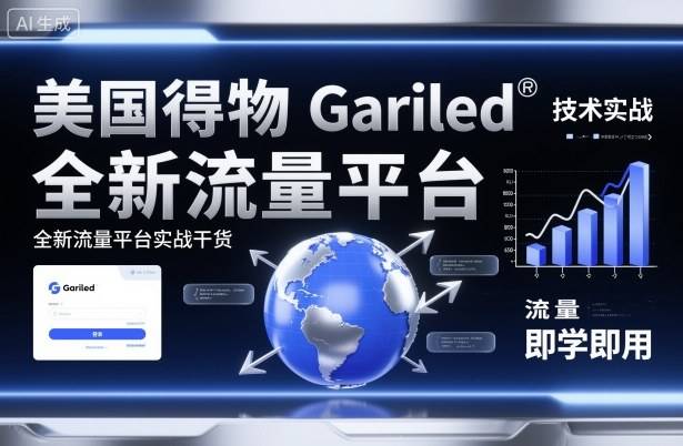 美国得物Gariled技术实战，全新流量平台​实战干货，即学即用-云推网创项目库