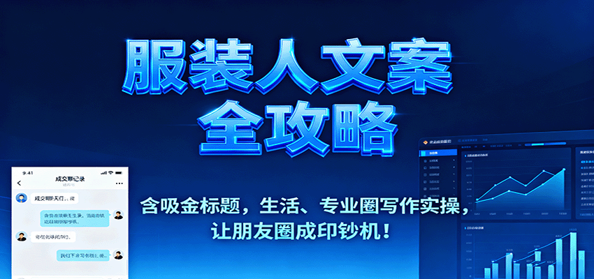 服装人文案全攻略，含吸金标题，生活、专业圈写作实操，让朋友圈成印钞机！-云推网创项目库