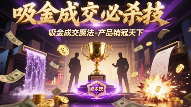 吸金成交必杀技,吸金成交魔法-产品销冠天下-云推网创项目库